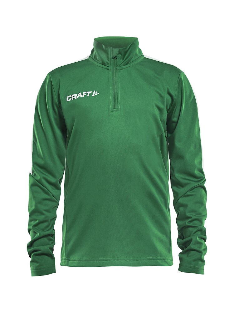 Craft - Progress Halfzip LS Tee JR Team Green 158/164