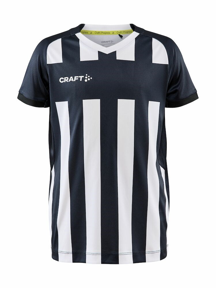 Craft - Progress 2.0 Stripe Jersey JR Black/White 146/152