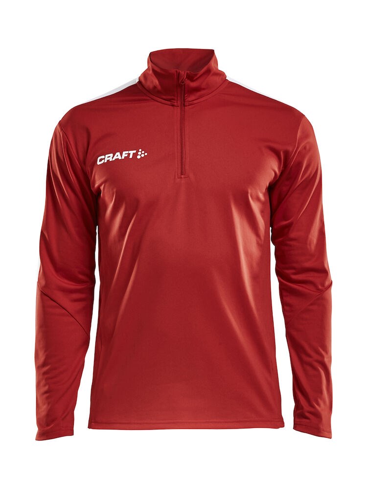 Craft - Progress Halfzip LS Tee M Bright Red S