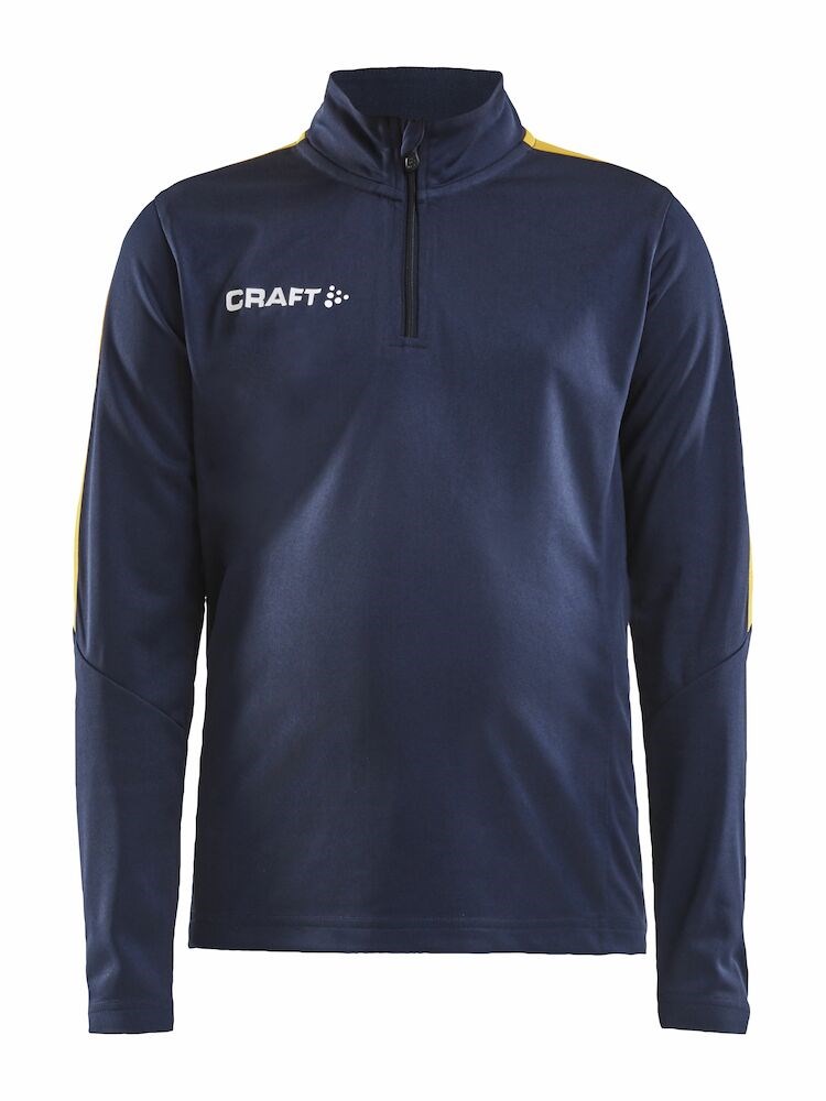 Craft - Progress Halfzip LS Tee JR Navy/Sweden Yellow 134/140