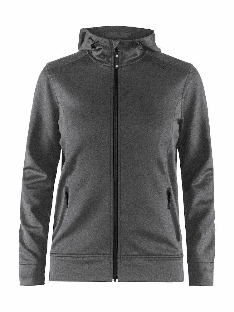 Craft - Noble Full Zip Hood W Darkgrey melange XS