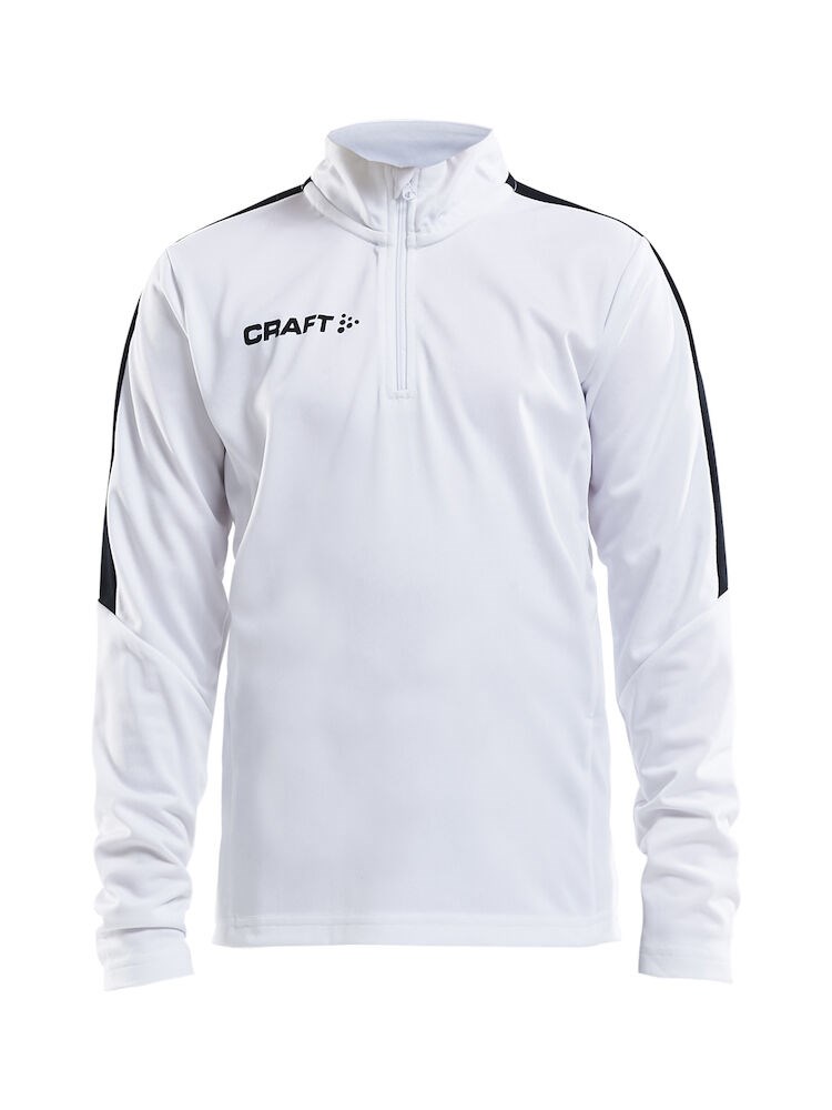 Craft - Progress Halfzip LS Tee JR White 122/128