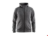 Craft - Leisure Full Zip Hood M Darkgrey melange 4XL