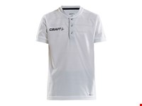 Craft - Pro Control Button Jersey Jr White/Black 122/128