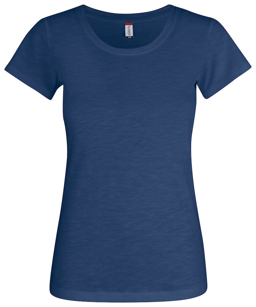 Clique - Slub-T Women Blauw-melange S