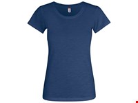 Clique - Slub-T Women Blauw-melange M