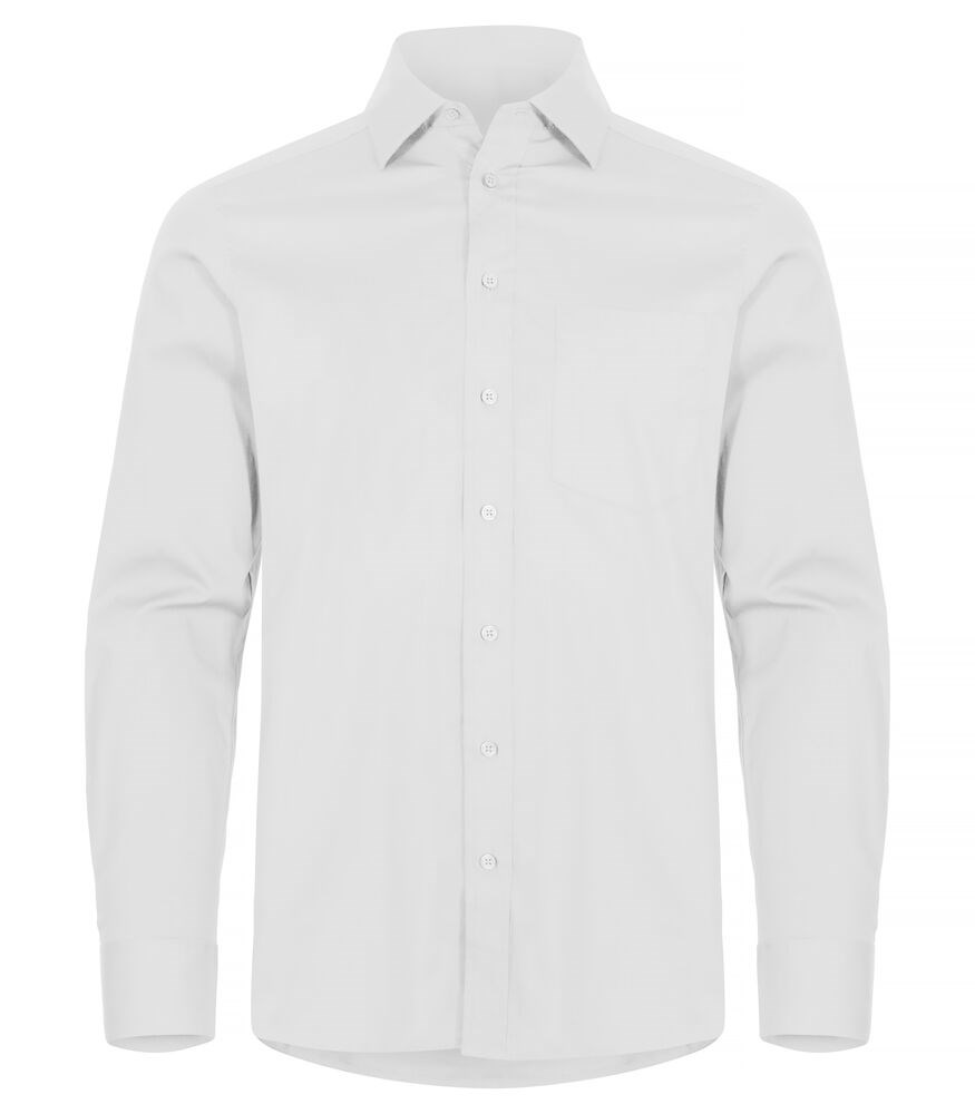 Clique - Stretch Shirt L/S Wit XL