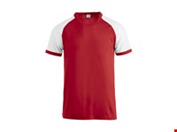 Clique - Raglan-T Red/Wit S