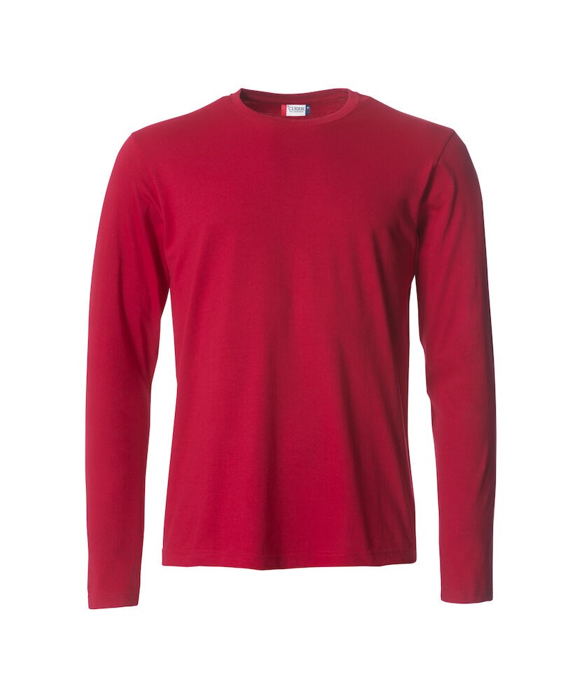 Clique - Basic-T L/S Rood M