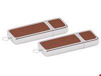 USB stick PU leather Classic 2.0 bruin 8GB