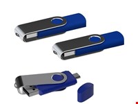 USB stick Twister met Micro USB blauw 8Gb
