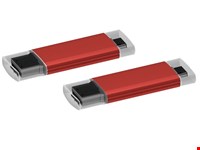 USB stick Microtech OTG 2.0 met micro USB rood 64GB