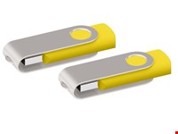 USB stick Twister 3.0 geel 64Gb