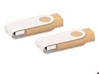 USB stick Twister 2.0 hout bamboe 4Gb