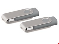 USB stick Twister 2.0 grijs 4Gb