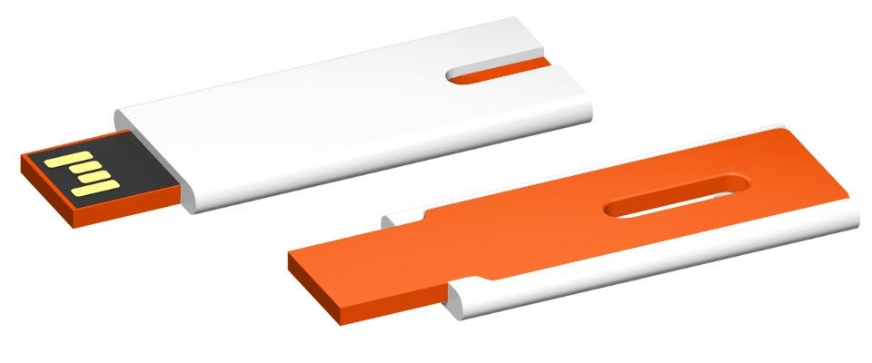 USB stick Skim 2.0 wit-oranje 1GB