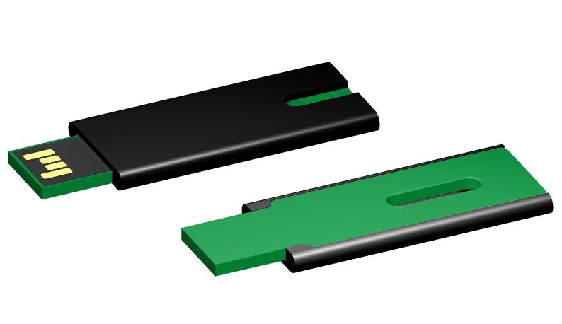 USB stick Skim 2.0 zwart-groen 8GB