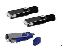 USB stick Twister met Micro USB zwart 4Gb