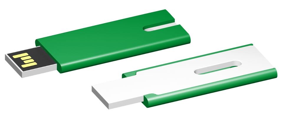 USB stick Skim 2.0 groen-wit 512MB