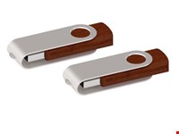 USB stick Twister 2.0 hout walnoot 2Gb