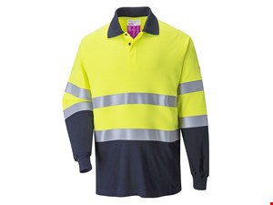 Portwest Flame Resistant Anti-Static Two Tone Polo Shirt
