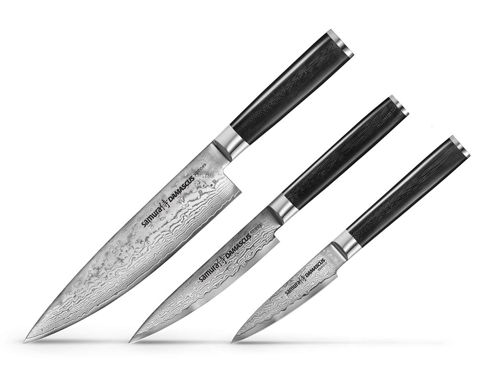 Samura Damascus Chef's Messenset 3-Delig