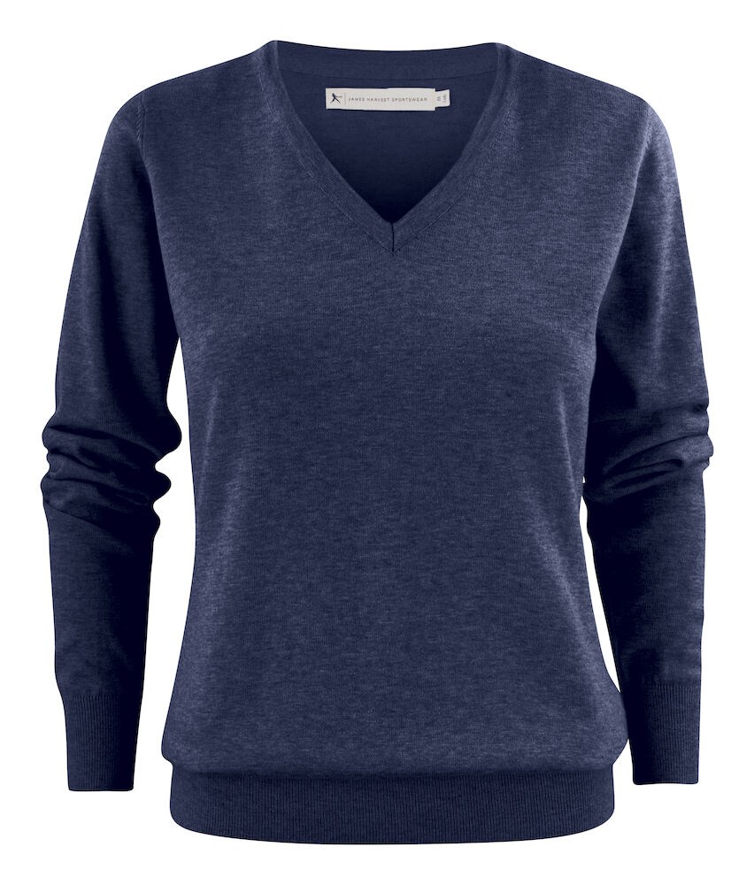 Ashland V  Gebreide Sweater Dames Blauw Mêlée XL