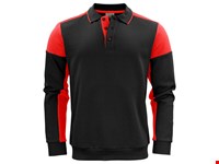 Prime Polosweater Unisex Zwart/Rood XS