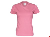 T-SHIRT V-NECK LADY  Roze XXL