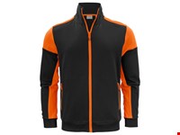 Prime Sweater Volledige Rits Heren Zwart/Oranje L