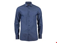 Purple Bow 143  Hemd Slim Fit Heren Indigo Paisley Fijn Twill S