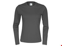 T-SHIRT LONG SLEEVE LADY  Antraciet XS