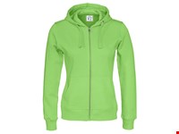 HOODIE FULL ZIP LADY  Groen XS