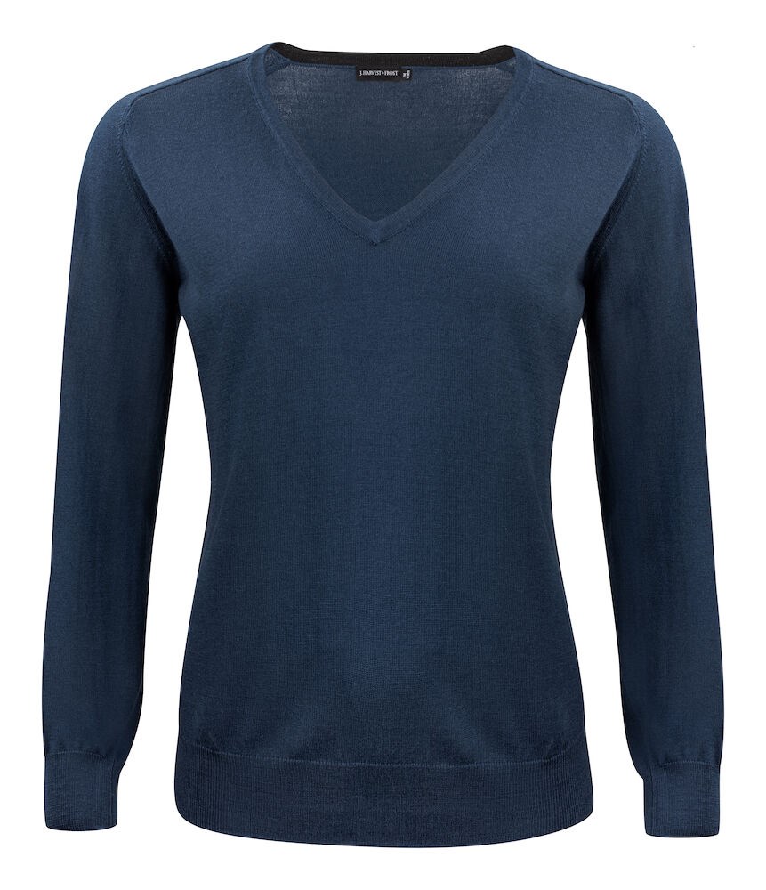 Merino V Gebreide Sweater Dames Marine M