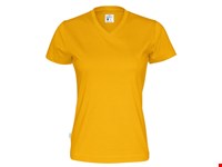 T-SHIRT V-NECK LADY  Geel XL