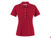 Sunset Polo Pique Dames Rood M