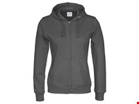 HOODIE FULL ZIP LADY  Antraciet XS