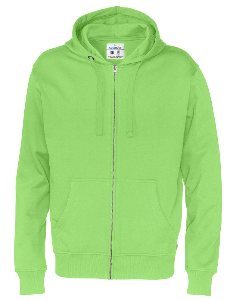 HOODIE FULL ZIP MAN  Groen S