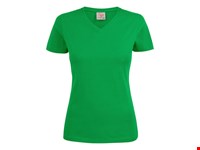 Heavy V-neck  T-Shirt Dames Frisgroen XS