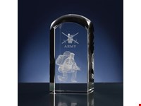Laser in glas. Round top