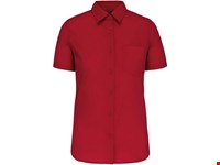 Kariban Dames Poplin Blouse Korte Mouwen