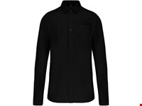Kariban Heren poplin overhemd lange mouwen