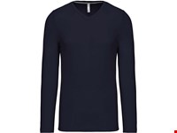 Kariban T-shirt V-hals lange mouwen