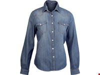 Kariban Dames denim blouse lange mouwen