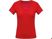 Kariban Ladies' short-sleeved V-neck T-shirt