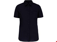 Kariban Dames Poplin Blouse Korte Mouwen