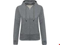Kariban Damessweater met rits en capuchon BIO