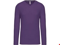 Kariban T-shirt V-hals lange mouwen