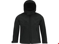 B&C Kids' hooded softshell jacket