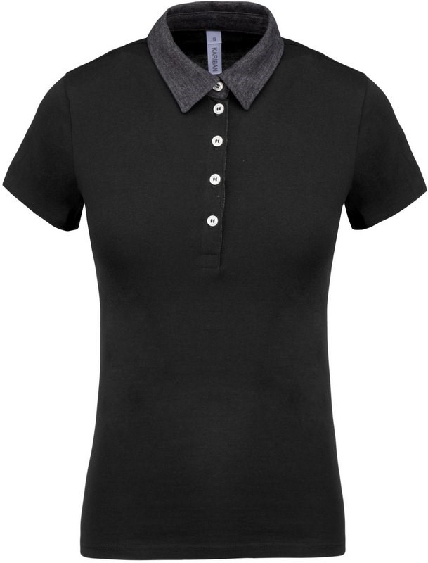 Kariban Tweekleurige damespolo jersey